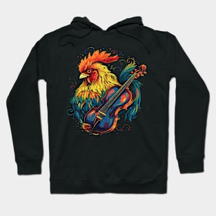 Chicken Playing Violin Hoodie